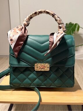 ALDO - Green Quilted Top-Handle Crossbody Bag